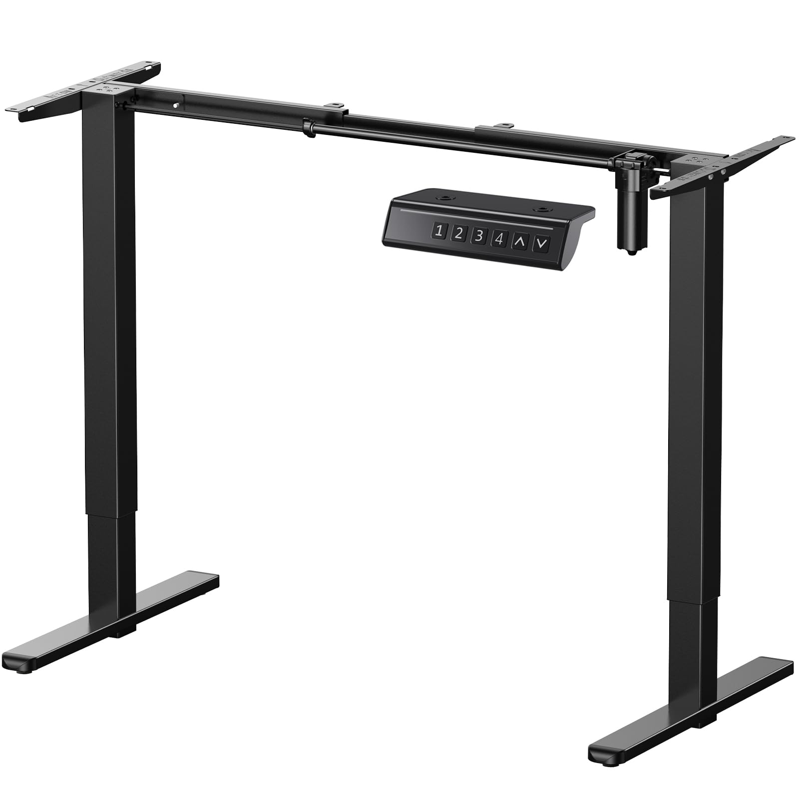 ErGear Gambe da scrivania elettriche, 4 impostazioni di altezza di memoria, altezza regolabile in altezza, gambe per tavolo fino a 120 cm, stazione di lavoro ergonomica con base convertitore, solo