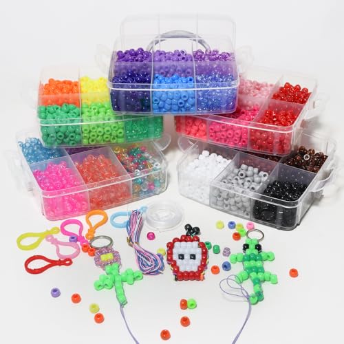 Cuentas Kandi luminosas en 30 colores para kit de fabricación de llaveros 3