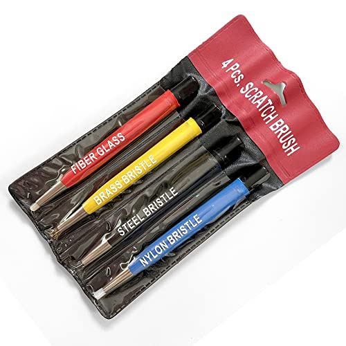 Pixiss AUB07M94Y12J Fiberglass Pen Scratch Brush Set - Jewelry Cleaning Brush With Steel, Brass, Nylon, Fiberglass Tips For Corrosion Remover And Rust thumb #6