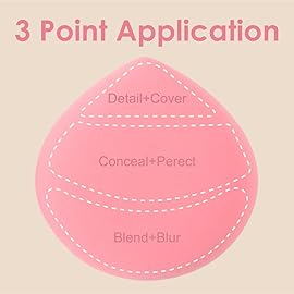 4Pcs Makeup Sponge Puff Latex-free Soft Beauty Sponge Perfect for Liquid Foundation Concealer Cream Powder, High-density and Flexible Blender Sponge, 4 Color Pack Blue Purple Pink Beige