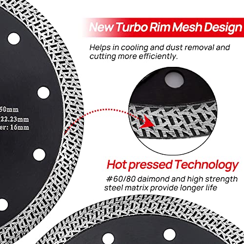 Dt-Diatool Diamond Granite Blade 8 Inch For Marble Porcelain Tile Ceramic Diamond Cutting Disc With Mesh Turbo Diamond Segments #TOP2