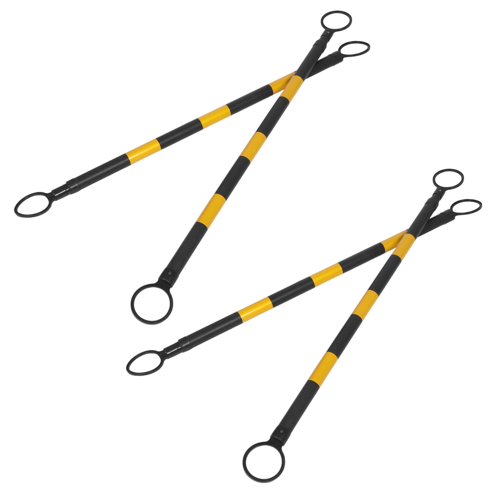 Conector de Cono de Tráfico Extensible de Pvc 4 Piezas | 1 M a 2m, Poste Intercambiable de Advertencia, Alta Visibilidad para Obras y Control de Tráfico