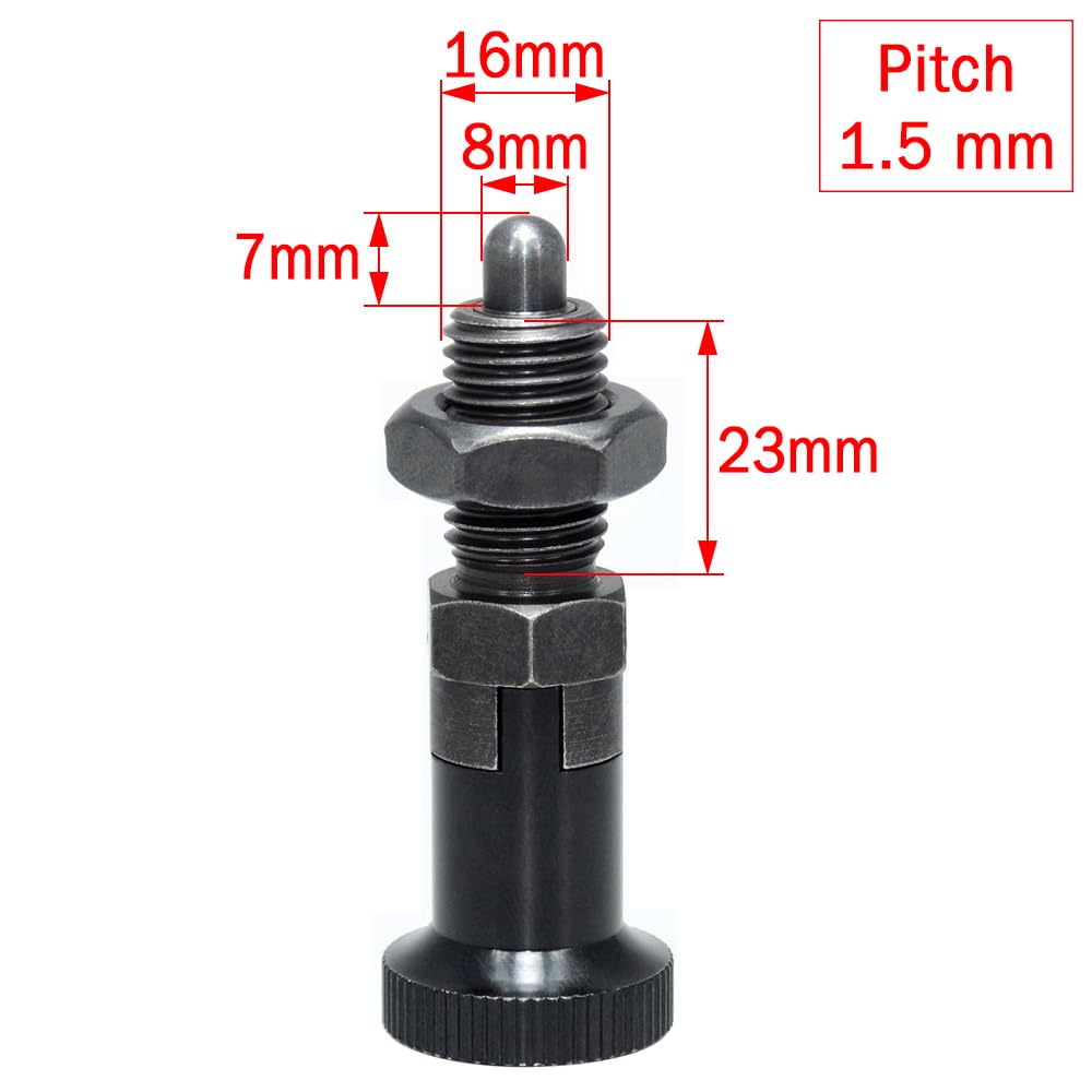 AUZHU- PTQS - Metric- Steel Indexing plungers Locking plungers with Rest Position Spring plungers Locating plungers Dowels Positioning Elements Safety pins Wheel Bolts Size: M16 mm - Pitch 1.5 mm