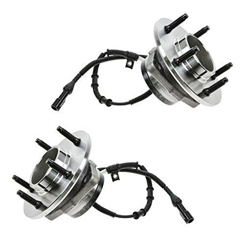 Image of TRQ 2 Piece Front Wheel Bearing & Hub Assembly Set 4WD Compatible with 1997-2000 Ford F-150