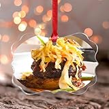 Ornements de Noël 2025 - Décoration à suspendre en acrylique pour les amateurs de pain, bar, restaurant, café, pub, bonbons, collations japonaises kawaii, souvenir, décoration d'arbre