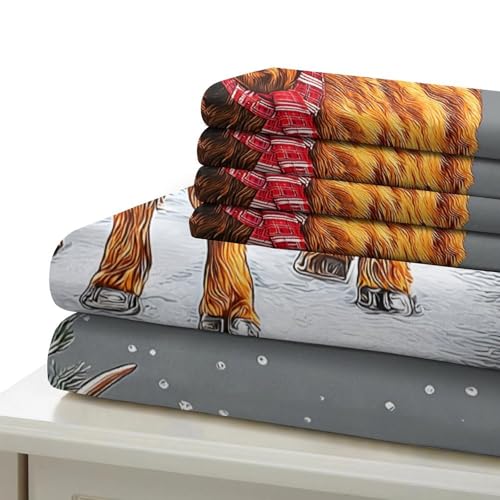 Housse de Couette Sans Repassage Highland Microfibre Douce 140x200 - 7
