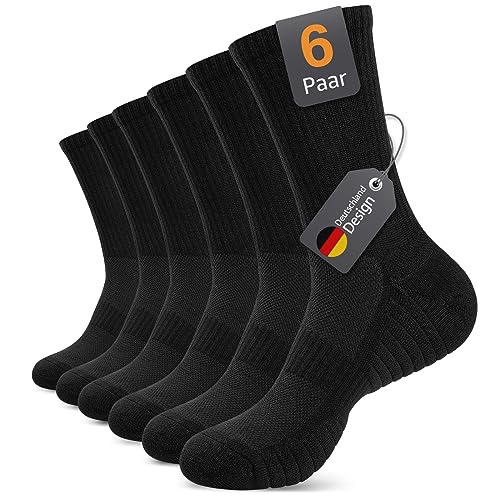 Alaplus Merino Calcetines, 3 Pares, Negro, 43-46