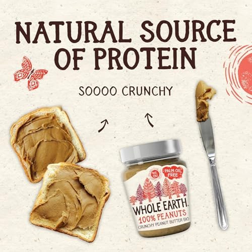 Whole Earth Organic Crunchy Peanut Butter - 6 Jars, 100% Nuts - Image 5