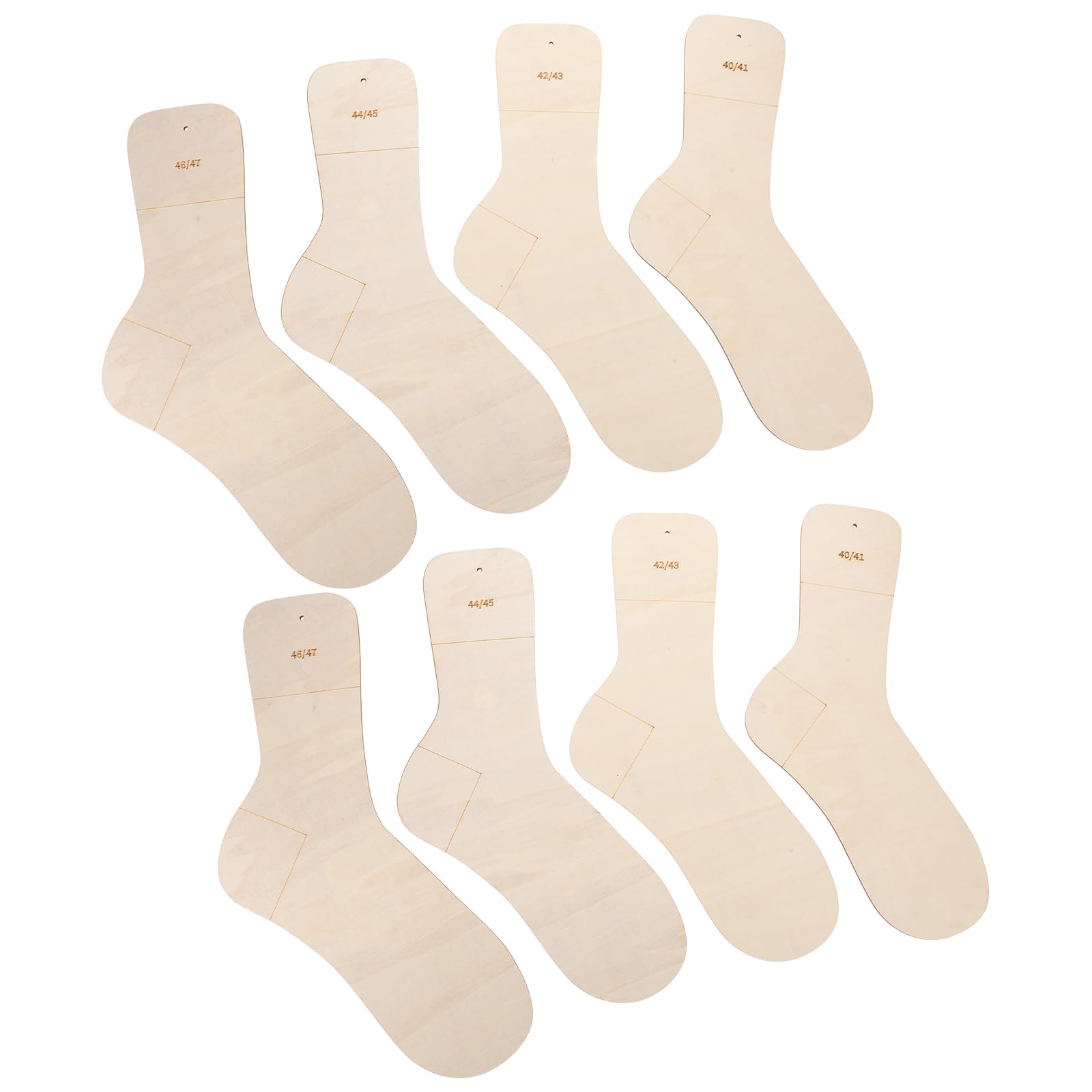 Bloqueurs de chaussettes en bois pour tricot et crochet, tailles 40-41 à 46-47