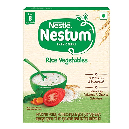 Image of Nestum Baby Cereal From 8 To 12 Months, Rice Vegetables, 300G Bag-In-Box Pack (Pack Of 2)