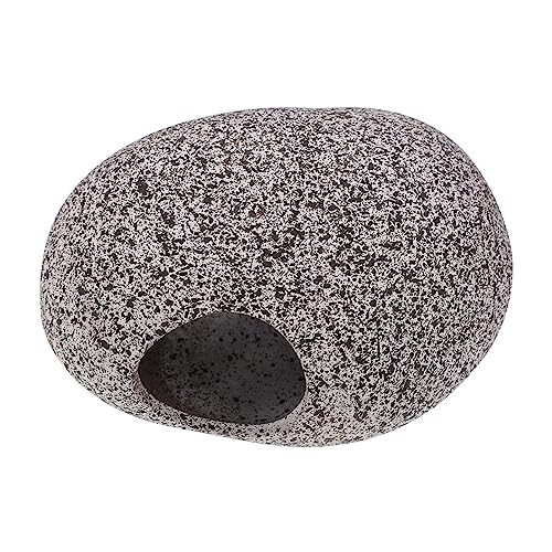 COSMEVIVI クロック ポット ドッジ ホール 観葉植物ホルダー 魚の水族館の装飾 水族館の砂利 石畳 魚休め石 人工 水族館の石の装飾 水族館の隠し石 水槽のセラ トーン 魚隠れ石 土器