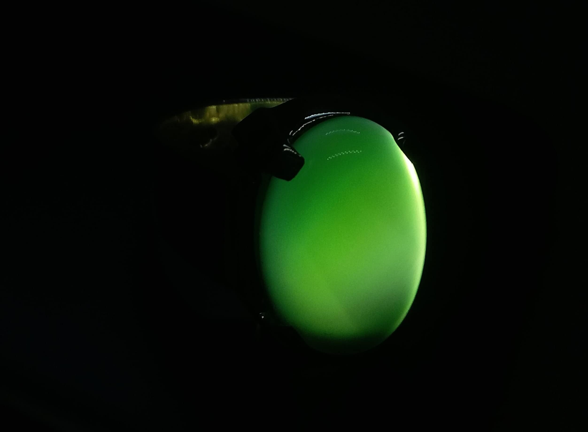 14 Carat Natural Yemeni Deep Green Aqeeq Mens Plain Elegant Ring Sterling Silver 925 Handmade Sabz Aqeeq Ring Gift for Him Agate Ring Religious Ring