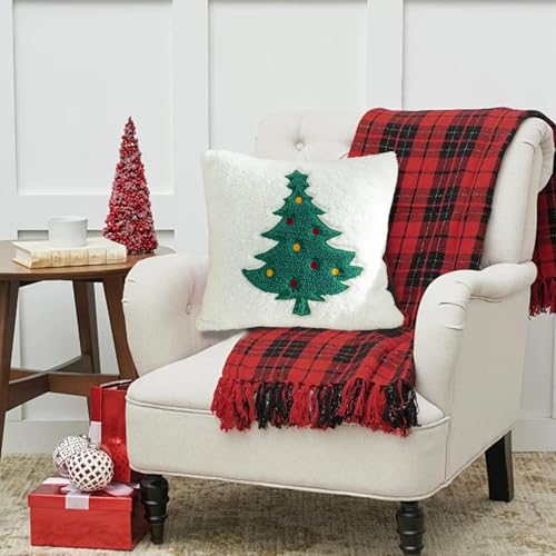 Housses de coussin Noël douces avec broderies raffinées et détachables - 3