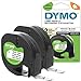 Dymo LetraTag etichette di carta autoadesiva, rotolo da 12 mm x 4 m, stampa nera su bianco, 2 pezzi