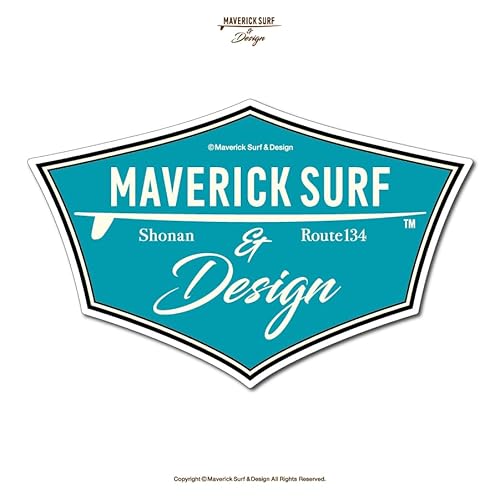 Maverick Surf & Design �}�[���F���b�N�E�T�[�t���f�U�C���uMaverick Surf & Design�v�V�O�l�`���[�X�e�b�J�[ st-001-msd-tq/�^�[�R�C�Y �T�[�t�X�e�b�J�[ �J�[�X�e�b�J�[