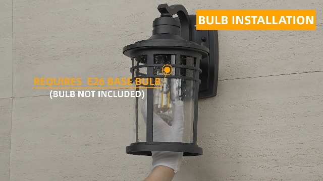 Image of Darkaway Dusk to Dawn Outdoor Porch Wall Light,Outside Wall Mounted Light Seeded Glass Exterior Waterproof Lantern Modern Wall Sconce Lighting for House Front Door Garage