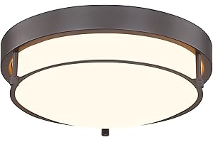 12 Inch Bronze Flush Mount Ceiling Light for Bathroom Kitchen Hallway Kitchen