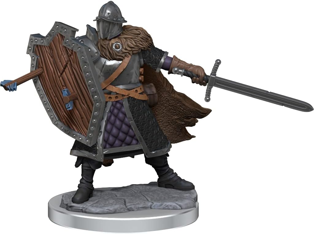 WizKids D&D Frameworks: Human Fighter Male - Unpainted and Unassembled