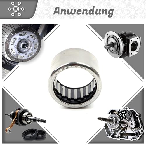 Parts and Parts Nadelhülse HK2218 2RS 22x28x18mm, Hochpräzise, hochbelastbar, reibungsarm, langlebiges Nadellager für Automobile, Maschinen und mechanische Geräte
