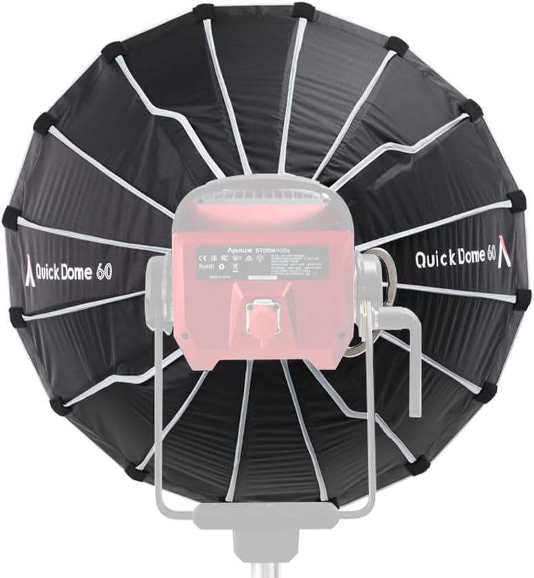 Aputure Quick Dome 60 Softbox Quick-Release Bowens Mount Circular Soft Box for Studio Light Aputure Strom 400x LS 300D II 300X 600x pro 600d amaran 60 100 200 300 LED Lighting Soft Boxes
