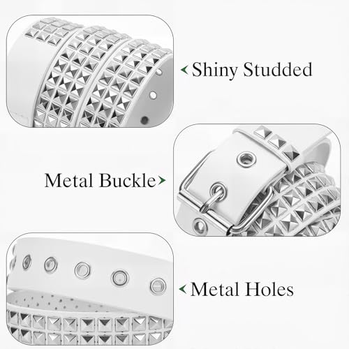 Image of Studded Belt for Women and Men Goth Metal Punk Belt Scene Style Cool Belts for Jeans