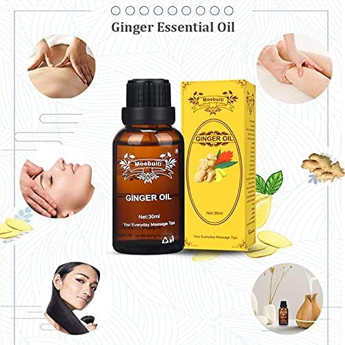 Ginger Oil, Lymphatic Drainage Ginger Oil, Ginger Massage Oils, Belly Drainage Ginger Oil, Ginger Essential Oils for Massage Lymphatic Drainage, Aromatherapy