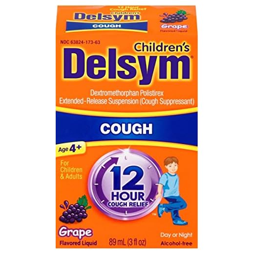 Delsym Children's Cough Suppressant Liquid, Grape Flavor, 3 Ounce, (Pack of 3)