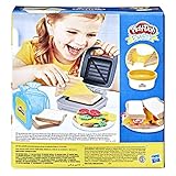 Play-Doh Kitchen Creations-Juego de alimentos para sándwich para niños a partir de 3 años con compuesto Elastix y 6 colores adicionales (Hasbro E7623)