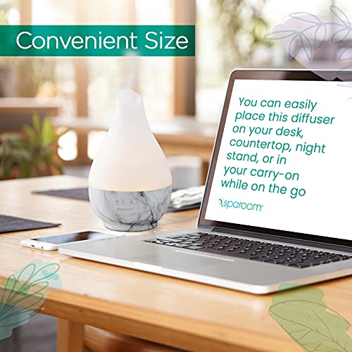 Sparoom Varimist Marble Essential Oil Diffuser For Medium Sized Rooms – Automatic Safety Shut Off – 130Ml Water Capacity #TOP3