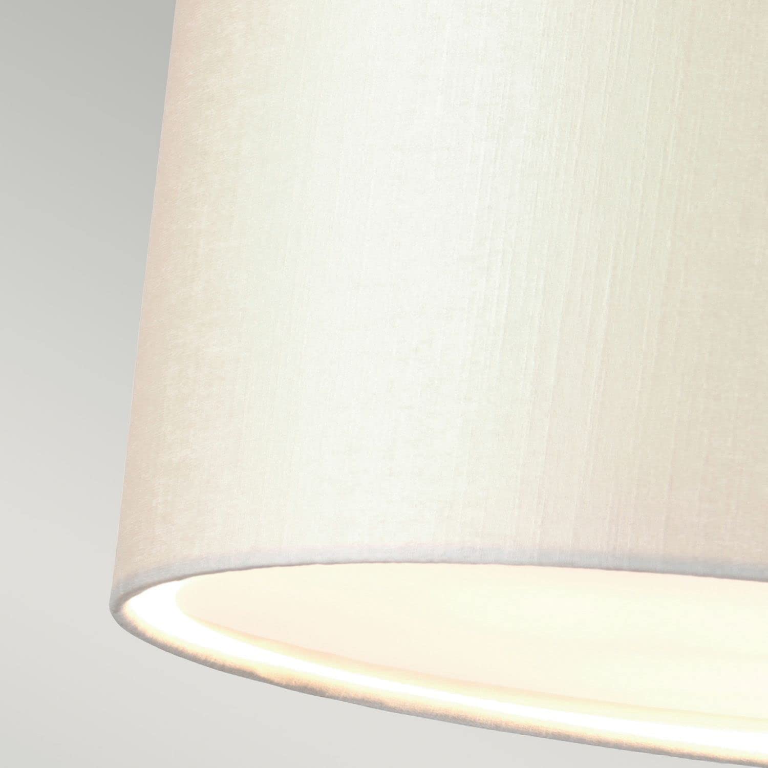 Deckenlampe Stoffschirm in Creme Chrom rund Ø46cm 3x E27 Deckenleuchte Schlafzimmer Wohnzimmer VARINDA
