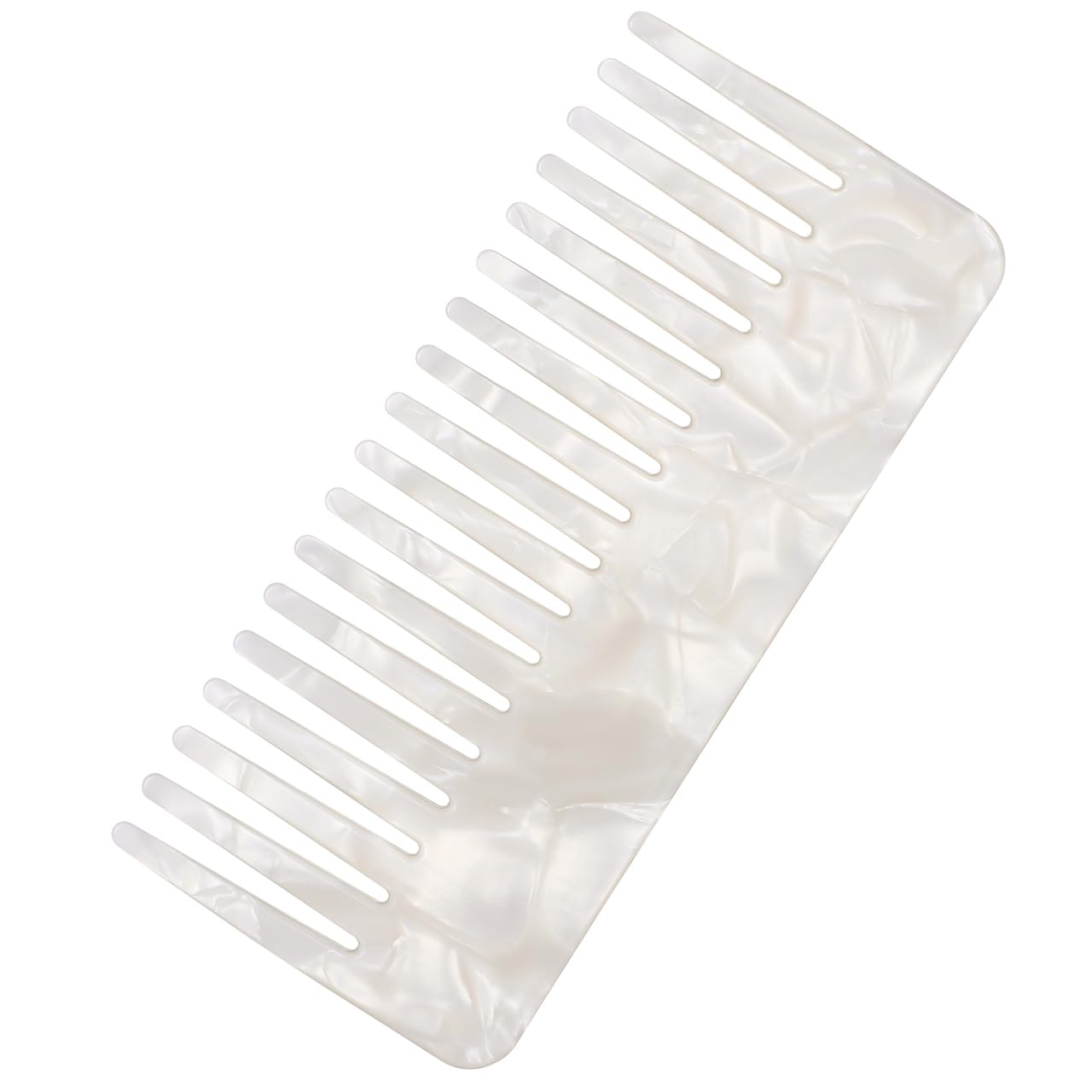 Garneck 1pc Stylish Anti-static Comb Wide Tooth Hair Comb for All Hair for Home and Salon Use Pearl