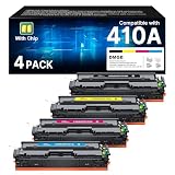 DMGE 410A Toner Cartridges 4 Pack- Replacement for HP 410A 410X Compatible for HP Color Laserjet Pro MFP M477fnw Toner, M477fdw Toner, M452dn Toner, HP Color Laserj Pro M477 M452 Series | CF410A