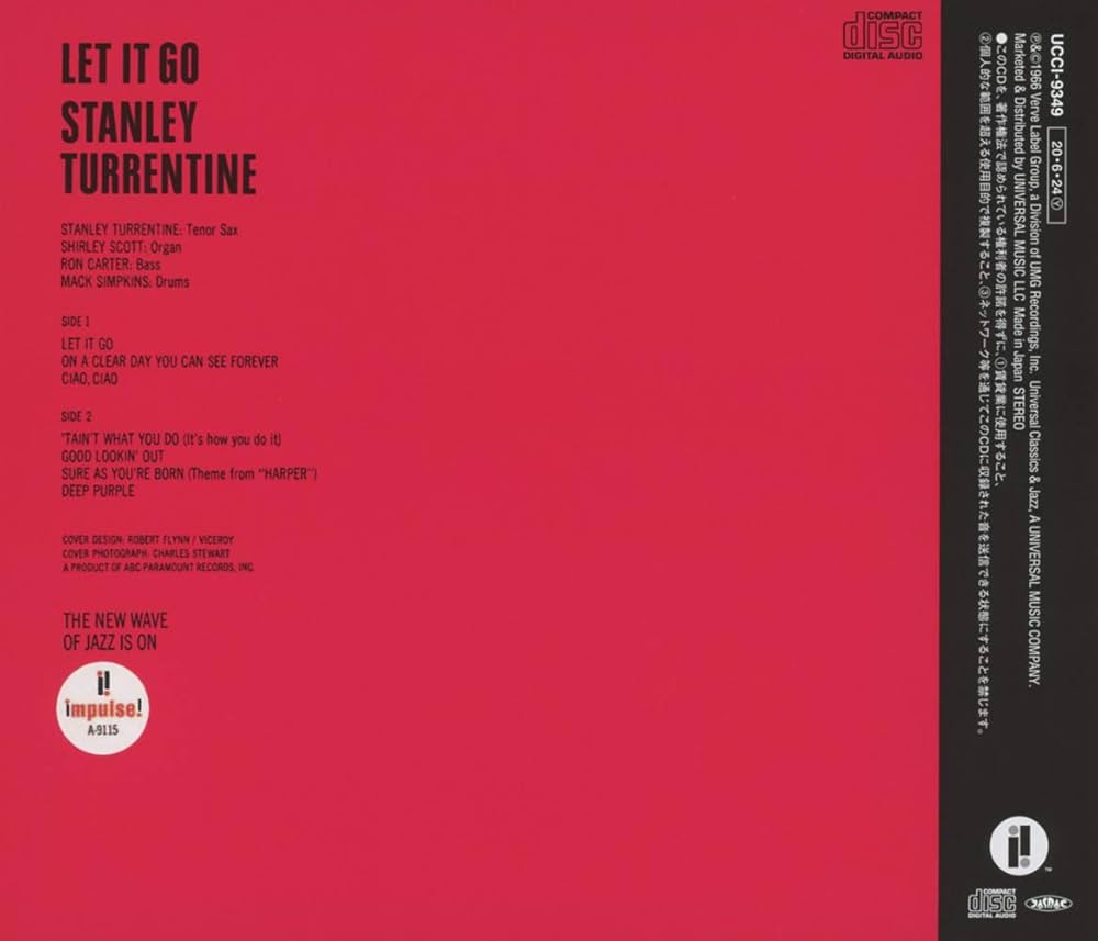 ★ブルー・ノート★『ネヴァー・レット・ミー・ゴー』スタンリー・タレンタイン Never Let Me Go (Stanley Turrentine album) - Wikipedia