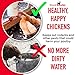 Royal Rooster 1 Gallon Automatic Twin Chicken Waterer with 2 Gravity-Feed Valve-Operated Drinking Cups - Indoor and Outdoor Coop Hanging Chicken, Duck and Poultry Water Dispensing System