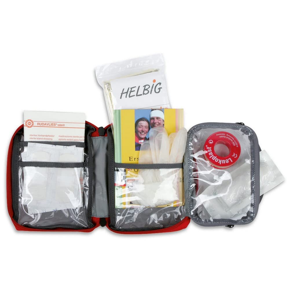 Tatonka First Aid Basic – zestaw pierwszej pomocy z zawartością – m.in. z kocem ratunkowym, listą kontrolną i ściągawkami do pierwszej pomocy – do aktywności na świeżym powietrzu, wędrówek – wymiary