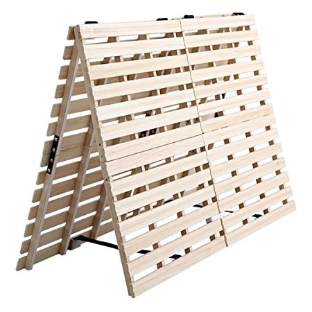 Amazon すのこマット すのこベッド ２つ折り式 桐仕様 ダブル Coh ソーン ベッド 折りたたみ 折り畳み すのこベッド 桐 すのこ 二つ折り 木製 湿気 ベッドフレーム オンライン通販