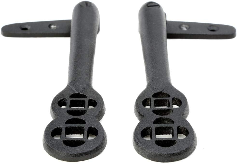 Renovators Supply Black Stair Carpet Runner Holder Clips Decorative Solid Aluminium Black Powder Coat Finish 5 Inches Long Modern Designed Carpet Rug Holder Clips with Mounting Hardware Pack of 13