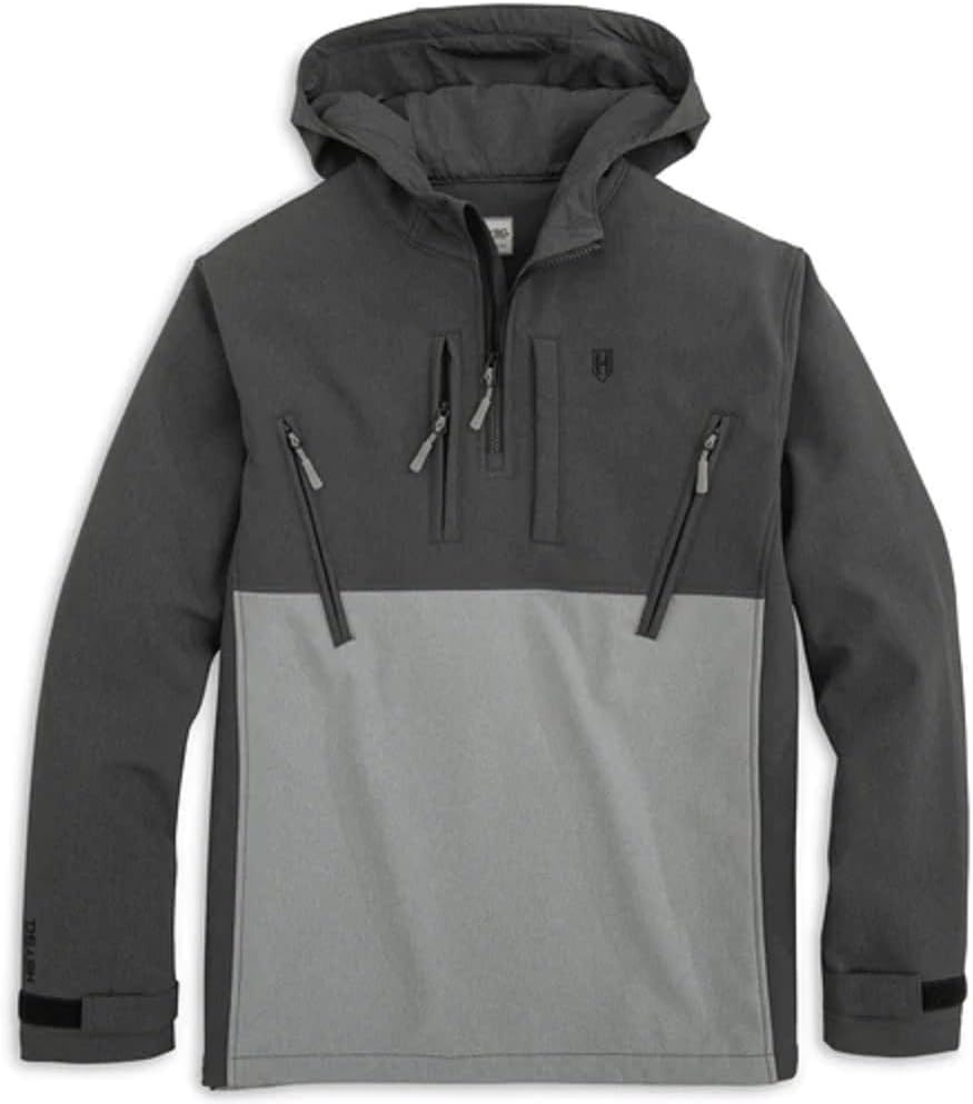 Heybo Outdoors Hunting Fishing Camping Quarter Zip Landing Zone Fowl Weather Technology Poly Fleece Wind Block 1/4 Zip Jacket