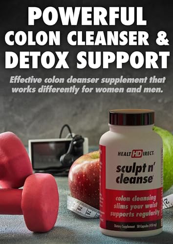 HEALTH DIRECT Sculpt n' Cleanse - Herbal Colon Cleanse for Digestive Health & Regularity - Natural Detox & Gut Flush Supplement - Weight Management Support - 175 Veggie Capsules - Image 6