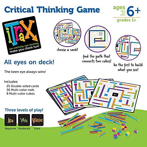 Learning Resources Itrax Critical Thinking Game - 69 Pieces, Ages 6+ Brainteaser Games For Kids, Develops Critical Thinking Skills, Board Games #TOP5