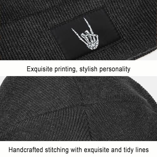 Image of Cool Graphic Beanie for Men and Women - Black