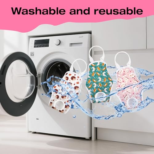 Image of 3 Pack Washable Female Dog Diapers with Adjustable Suspender, Reusable Sanitary Panties for Dogs in Heat, Leak-Proof Design for Small Dogs