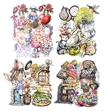 【VARIOUS NATURAL COLLECTION SERIES】 Package Size: 5.0 inch*3.8inch Material: PET The vintage Paper set total Total 120pcs=30pcs ×4bags , 1 bag =15pes×2pcs, Single size：70*30mm 【GREAT DIY DECORATION】 The aesthetic stickers and papers are for both qual...