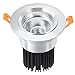 Aexit 2 Pcs Lighting fixtures and controls 90mm Dia 10W COB Downlight Housing Recessed Ceiling Light Spotlight Shell