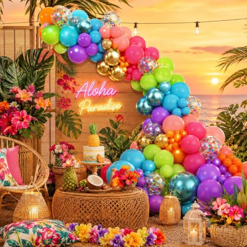 Colorful Tropical Balloon Arch Kit for Back to School Party Decorations by Govpy - Used condition - Image 6