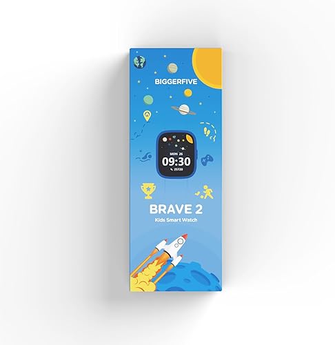Miniatura 8 de BIGGERFIVE Reloj inteligente para niños, 1.8 pulgadas, podómetro, frecuencia cardíaca, impermeable IP68, monitor de sueño, contador de pasos de