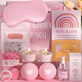 Pamper Gifts, Relaxation Spa Gifts Set Pamper Hamper Mum Self Care Package For Her, Relax Bath Birthday Presents for Women, Mother, Friend, Sister, Wife, Her