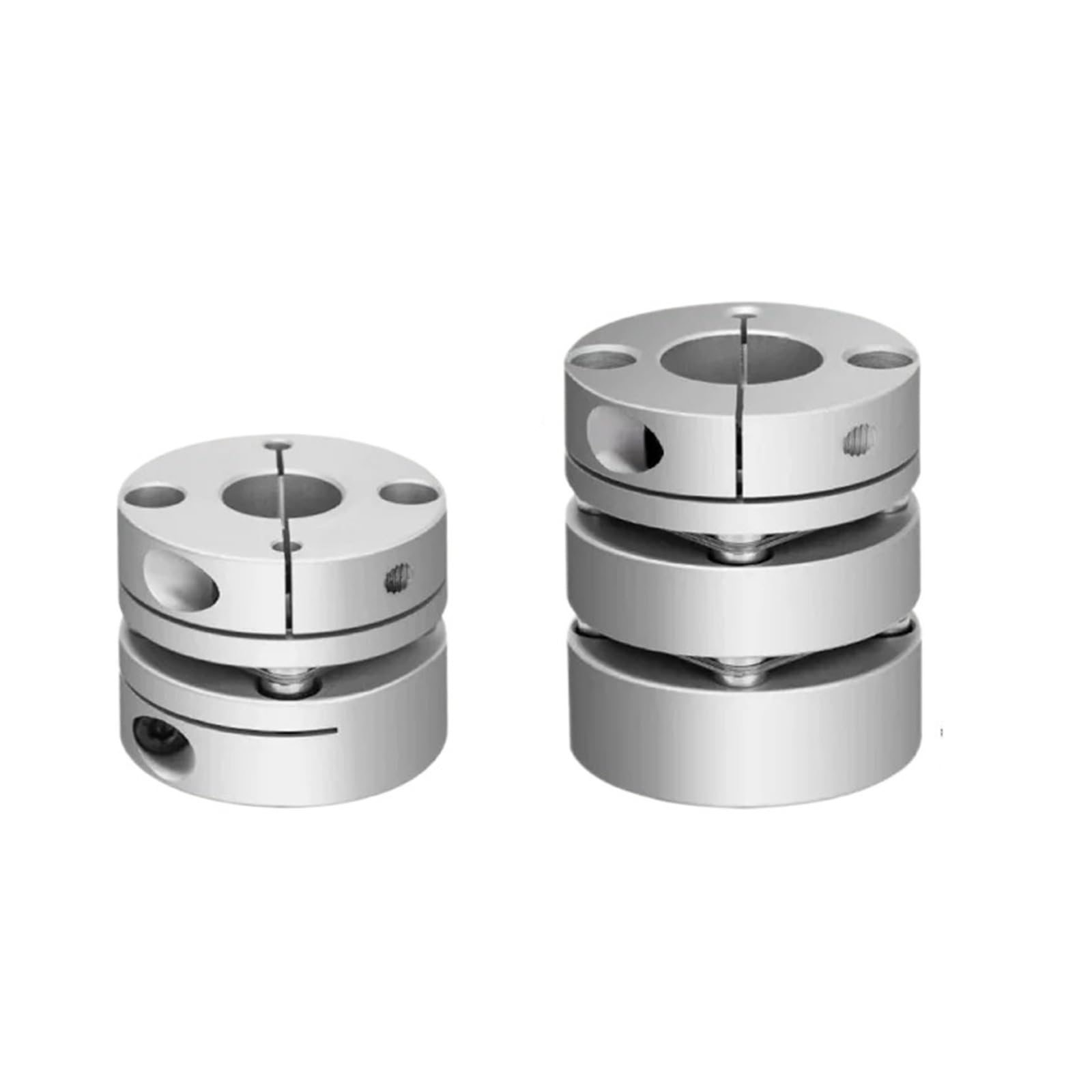 Giunto a doppio diaframma in lega di alluminio, foro 6 mm-15 mm, 1 pezzo(12mm to 12mm)