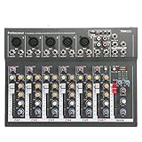 4/7 Channel Professional Powered Mixer Power Mixing Live Studio Audio Sound DJ-Mixer Mixing Console