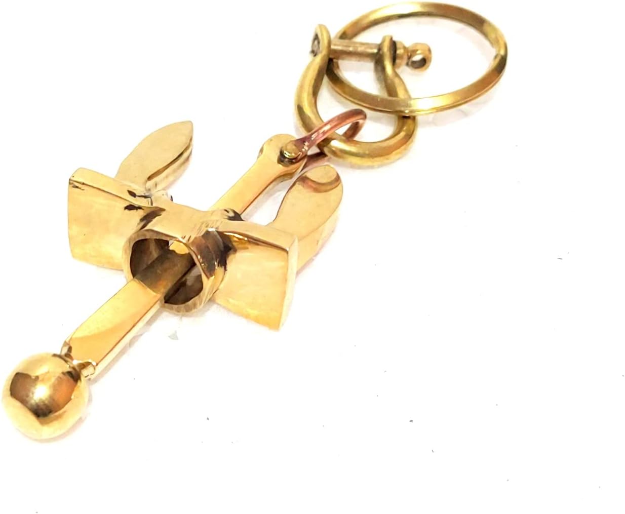 Solid Brass Anchor Material - Brass - Purpose - Gifting, Car, Bike, House Key chains image 5